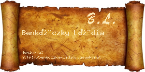 Benkóczky Lídia névjegykártya